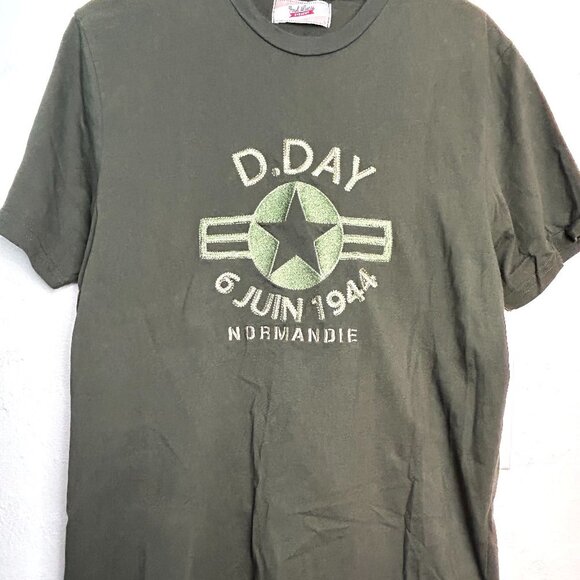 Paul Lucas Garment Shirt Mens Large Embroiderd D-DAY 06-06 1944 TShirt Normandie - Picture 3 of 10